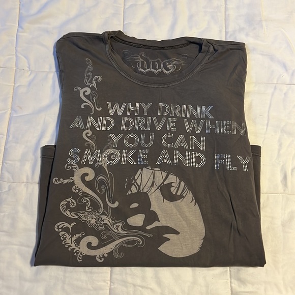 Y2K 420 Tee - Smoke & Fly — Metropark Women’s Size Large - Picture 1 of 5
